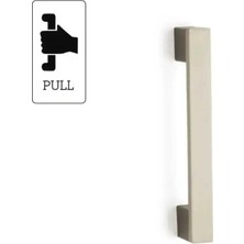 System Çekme Kapı Kolu Nikel Saten Renk Kol 200MM 1 Adet (PH9550 0200 Nb-Nb)