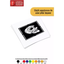 Geometrik Kuru Kafa Sticker Oto Motor Laptop Duvar Folyo Sticker 50 x 50 cm