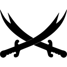 Zülfikar Kılıçları Sticker Oto Motor Laptop Duvar Folyo Sticker 15X10 cm