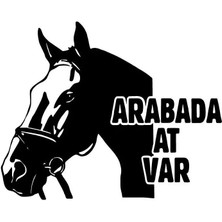 Arabada At Var Sticker Oto Motor Laptop Duvar Folyo Sticker 15X12 cm