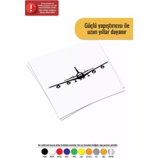 Cepheden Uçak Sticker Oto Motor Laptop Duvar Folyo Sticker 60 x 18 cm