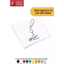 Wine Red White Sticker Oto Motor Laptop Duvar Folyo Sticker 15 x 21 cm