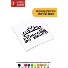 Princess On Board - Araç, Oto, Laptop, Duvar Uyumlu Sticker 50*40 cm