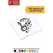 Müzik ve Notalar Sticker Oto Motor Laptop Duvar Folyo Sticker 40 x 48 cm
