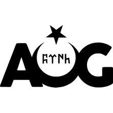 Aog Ayyıldız Sticker (Oto-Motor-Laptop-Duvar-Dekor) 10 x 5 cm