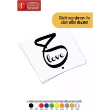 Love Sticker Oto Motor Laptop Duvar Folyo Sticker 10 x 16 cm