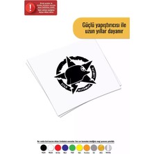 Us Army Kask Yıldızlı - Araç, Oto, Laptop, Duvar Uyumlu Sticker 15*15 cm