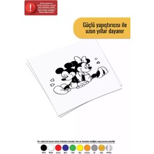 Mickey Minnie Sırt Sırta - Araç, Oto, Laptop, Duvar Uyumlu Sticker 25*20 cm