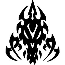 Tribal Şeytan Sticker Oto Motor Laptop Duvar Folyo Sticker 30X36 cm