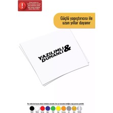 Yazılımlı ve Dumanlı - Araç, Oto, Laptop, Duvar Uyumlu Sticker 10*2 cm