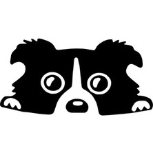 BYR002 Camdan Bakan Köpek Sticker Oto Motor Laptop Duvar Folyo Sticker 10X5 cm [efsngrck]
