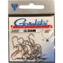 Gamakatsu LS-3340N No:8 Nikel Olta Iğnesi 25 Adt