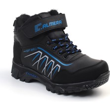 Unisex Çocuk Siyah Sax Içi Kürklü Kışlık Termo Taban Suya Soğuğa Dayanıklı Günlük Rahat Outdoor Bot