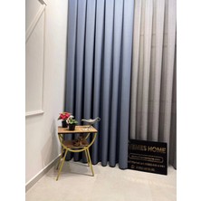 Nivemeshome Roma Indigo 1/3 Sık Pileli Fon Perde Apm