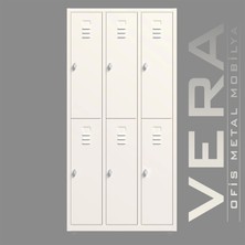 Metal Soyunma Dolabı 6 Kişilik Işçi Soyunma Dolabı