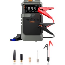 Auhma A7711 Jump Starter / Akü Takviye Cihazı | 4'ü 1 Arada Powerbank, Hava Kompresörü, LCD Ekran, 12.000MAH 150PSI