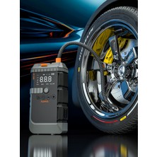 Auhma A7711 Jump Starter / Akü Takviye Cihazı | 4'ü 1 Arada Powerbank, Hava Kompresörü, LCD Ekran, 12.000MAH 150PSI