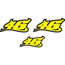 Motosiklet Sticker 46 Sarı