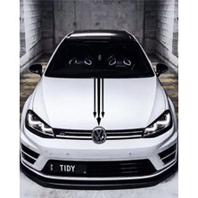 Kaput Sticker 12*60 cm 3'lü Ok Ucu Kaput Kaplama Folyo Aksesuar Modifiye Yapışkanlı Etiket