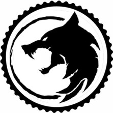 Dolunay ve Kurt Tasarım Sticker 10 x 10 cm