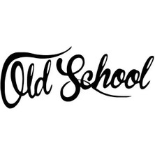 BYR002 Old School Sticker Oto Motor Laptop Duvar Folyo Sticker 15X6 cm [efsngrck]