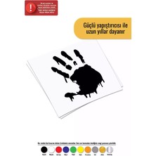 Kanlı El - Araç, Oto, Laptop, Duvar Uyumlu Sticker 30*39 cm