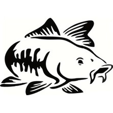 Dere Balığı Oto Arka Cam Sticker 15 x 13 cm