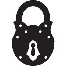 Ms - Tarihi Asma Kilit Model 1 Araç Oto Sticker-Çıkartması | 15 x 22 cm