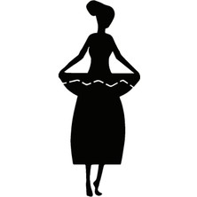 Ms - Afrikalı Kadın Model 5 Araç Oto Sticker-Çıkartması | 15 x 38 cm