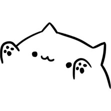 Bongo Kedisi Sticker (Oto-Motor-Laptop-Duvar-Dekor) 10 x 6 cm