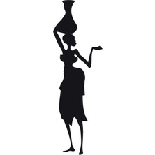 Afrikalı Kadın Model 10 Oto Özel Yeni Sticker 15 x 54 cm