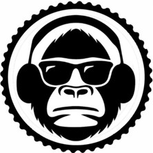 Gözlüklü Maymun Tasarım Sticker 10 x 10 cm