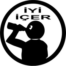 Iyi Içer Sticker Oto Motor Laptop Duvar Folyo Sticker 20X20 cm