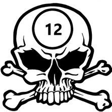 Hedef 12 Kuru Kafa Sticker (Oto-Motor-Laptop-Duvar-Dekor) 10 x 10 cm