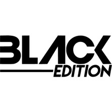 Black Edition Sticker Oto Motor Laptop Duvar Folyo Sticker 10X4 cm