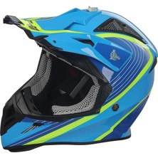 Freem FR-801 Cross Kask Blue Yellow
