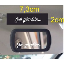 Otomobil Motor Arka Cam Yazısı Sticker Çokgüzelsin...