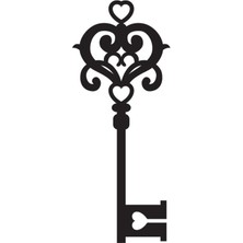 Tarihi Anahtar Desen Oto Motor Laptop Duvar Folyo Sticker (Tip 6) 10X25 cm