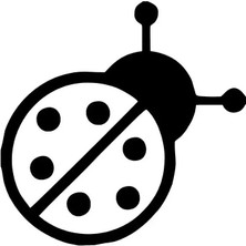 Uğur Böceği Model 1 Oto-Araç Sticker Miss Shop Siyah 25 x 25 cm MISS-774