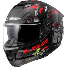 Ls2 Stream 2 Angry Monkey Mat Siyah Kask