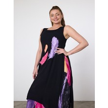 Valewoman Eteği Çift Katlı Askılı Elbise