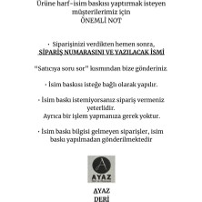 Çift Taraflı Hakiki Deri Kartlık