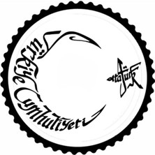 Kalıgrafik Ay Yıldız Tasarım Sticker 10 x 10 cm