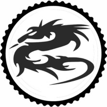 Ejderha 1.model Tasarım Sticker 10 x 10 cm