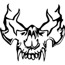 Maymun Kafatası Sticker Oto Motor Laptop Duvar Folyo Sticker 15X13 cm