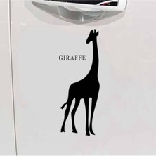 Mrk Zürafa Tasarım Oto Sticker Siyah 15*8 cm