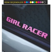 Araç Oto Sticker Gırl Racer Yazısı 26X4 cm