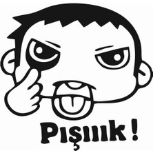 Pışık Yapan Çocuk Sticker 10 x 10 cm