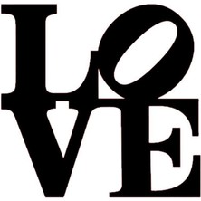 Love Sticker (Oto-Motor-Laptop-Duvar-Dekor) 15 x 15 cm