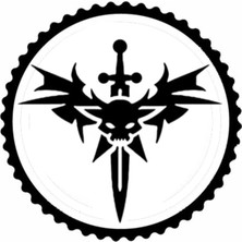 Kılıç ve Kuru Kafa Tasarım Sticker 10 x 10 cm